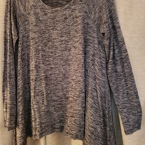 Rock & Republic Long-sleeve Flared Tunic black/grey SIZE LARGE